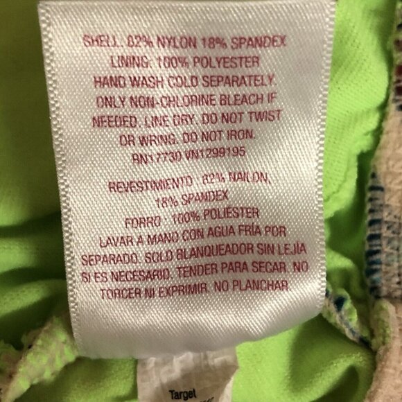 Xhilaration Womens Tropical Bikini Top with Keyhole Front Lace Up Back Sz Small - Picture 10 of 12